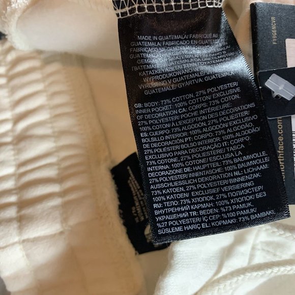 The North Face Sweatpants Women's XL White Cotton Fleece Drawstring‎ Waist 7532 - Picture 6 of 10